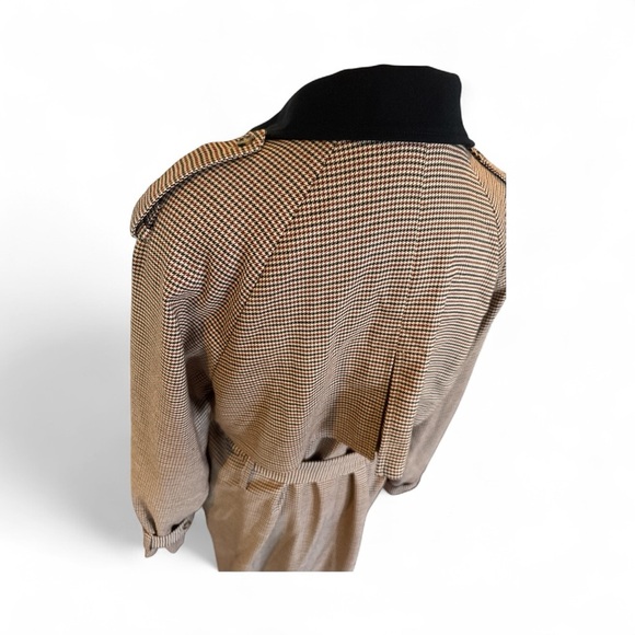 Rumored Notting Hill Houndstooth Trench Coat XS | Belted Longline Fall Jacket - Picture 3 of 9